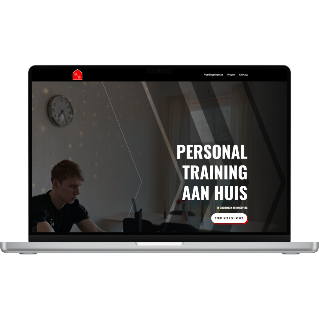 Laptop met personal training aan huis Groningen website van TEAM Website